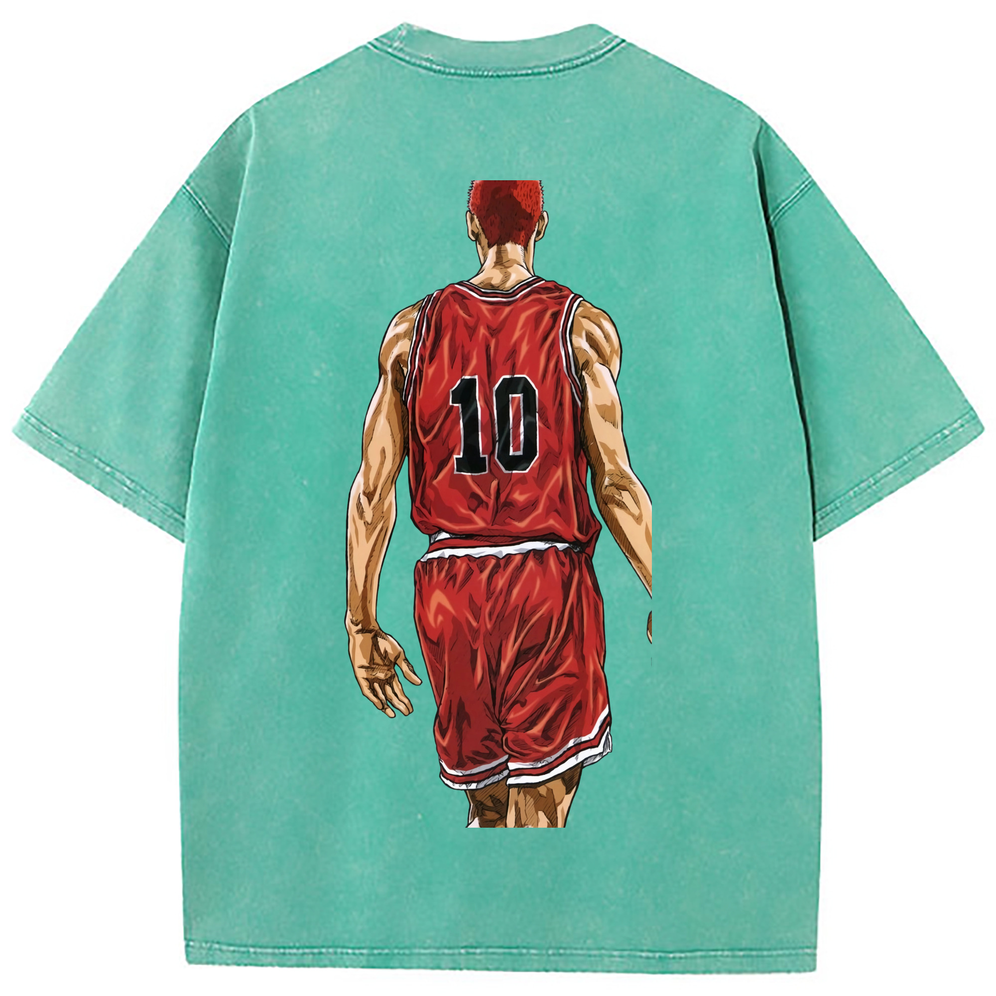 （画像用） SLAM DUNK／スラムダンク 綿100% ヴィンテージ風 半袖Tシャツ（背面プリント）